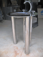 Unitized Stainless Lavatory Sink