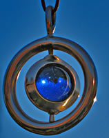 Blue Marble Swivel Pendant