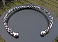 Twisted Torc w/ Globular Finials (neckring)